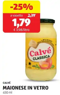 ALDI Calvé maionese in vetro offerta