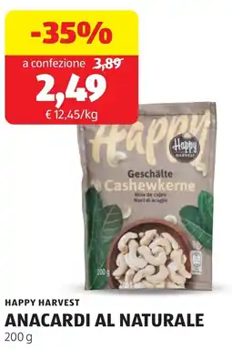 ALDI Happy harvest anacardi al naturale offerta