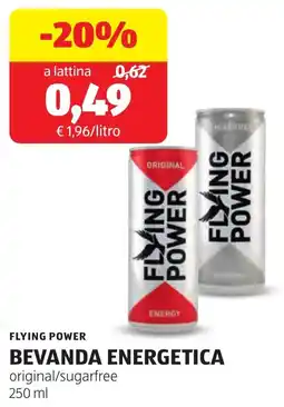 ALDI Flying power bevanda energetica offerta