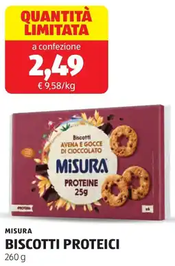 ALDI Misura biscotti proteici offerta