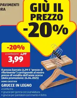 ALDI Home creation grucce in legno offerta