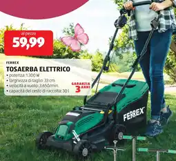 ALDI Ferrex tosaerba elettrico offerta