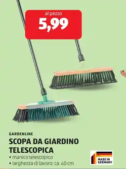 ALDI Gardenline scopa da giardino telescopica offerta