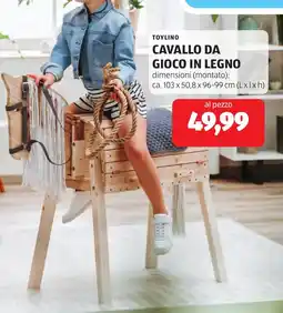 ALDI Toylino cavallo da gioco in legno offerta