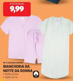 ALDI Up 2 fashion women biancheria da notte da donna offerta