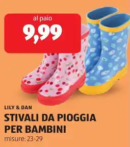 ALDI Lily & dan stivali da pioggia per bambini offerta
