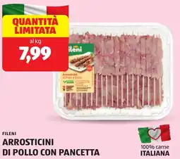ALDI Fileni arrosticini di pollo con pancetta offerta