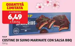 ALDI Tulip costine di suino marinate con salsa BBQ offerta