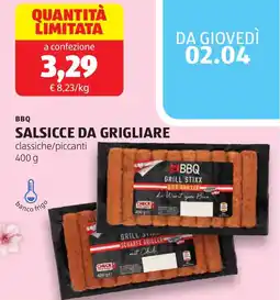 ALDI BBQ Salsicce da grigliare offerta