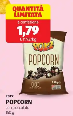 ALDI Popz popcorn con cioccolato offerta
