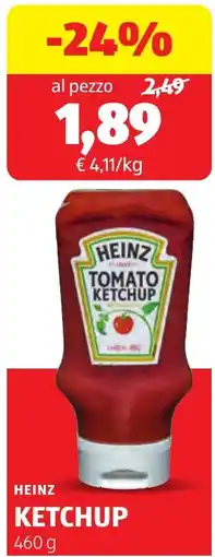 ALDI Heinz tomato ketchup offerta