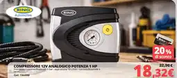 Brico Io Compressore 12v analogico potenza 1 hp offerta