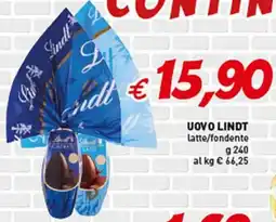Coal Uovo LINDT latte/fondente offerta