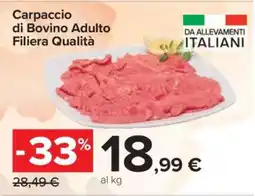 Carrefour Carpaccio di Bovino Adulto Filiera Qualità offerta