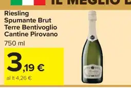 Carrefour Riesling Spumante Brut Terre Bentivoglio Cantine Pirovano offerta