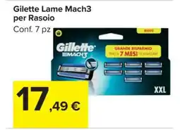 Carrefour Gilette Lame Mach3 per Rasoio offerta