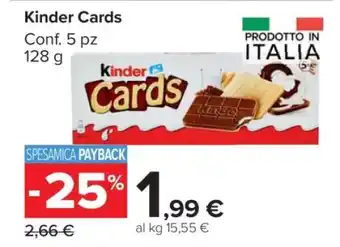 Carrefour Kinder Cards offerta