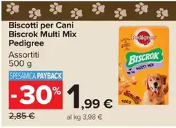 Carrefour BISCOTTI PER CANI BISCROK MULTI MIX PEDIGREE offerta