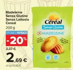 Carrefour Madeleine Senza Glutine Senza Lattosio Cereal offerta