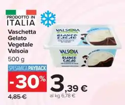 Carrefour Vaschetta Gelato Vegetale Valsoia offerta