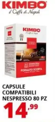 Comet Kimbo capsule compatibili nespresso offerta