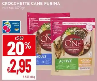 Pan CROCCHETTE CANE PURINA offerta