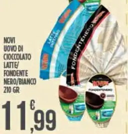Euroesse Novi uovo di cioccolato latte fondente nero/bianco offerta