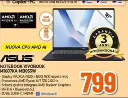 Expert ASUS NOTEBOOK VIVOBOOK M1607KA-MB053W offerta