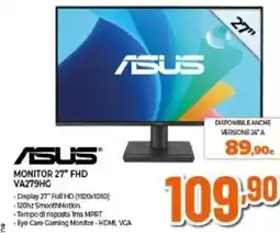 Expert ASUS MONITOR 27" FHD VA279HG offerta