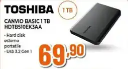 Expert TOSHIBA CANVIO BASIC 1 TB HDTB510EK3AA offerta