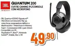 Expert Jbl quantum 200 cuffie gaming pc/console con microfono offerta