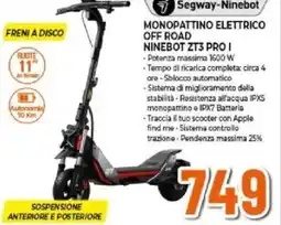 Expert Segway-ninebot monopattino elettrico off road ninebot ZT3 PRO I offerta