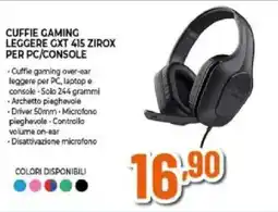 Expert Gamingxtrust cuffie gaming leggere GXT 415 ziroz per pc/console offerta