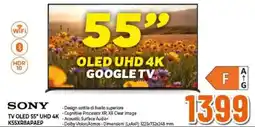 Expert SONY TV OLED 55" UHD 4K K55XR8APAEP offerta
