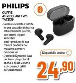 Expert Philips cuffie auricolari TWS TAT2139 offerta