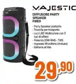 Expert Majestic diffusore party speaker FIRE9 offerta