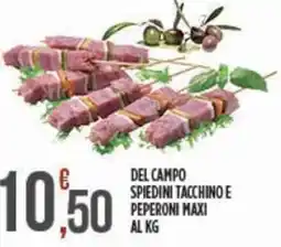 Euroesse Del campo spiedini tacchino e peperoni maxi offerta