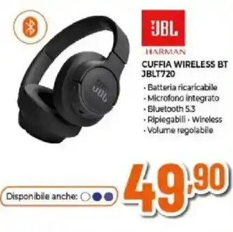 Expert Cuffia wireless BT JBLT720 offerta