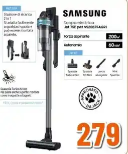 Expert SAMSUNG Scopa elettrica Jet 75E pet VS20875AGRI offerta