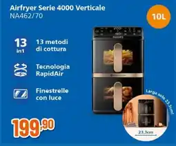 Expert PHILIPS Airfryer Serie 4000 Verticale NA462/70 offerta