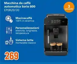 Expert PHILIPS Macchina da caffè automatica Serie 800 EP0820/00 offerta