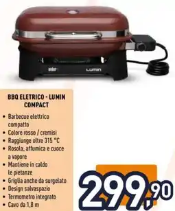 Unieuro Weber bbq eletrico-lumin compact offerta