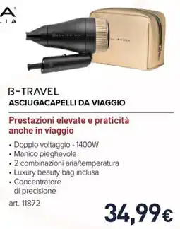 Unieuro Bellissima b-travel asciugacapelli da viaggio offerta