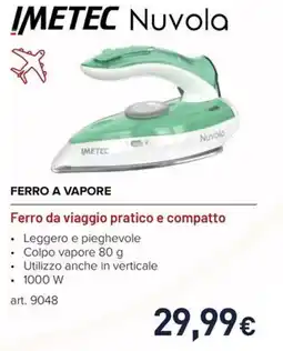 Unieuro Imetec nuvola ferro a vapore offerta