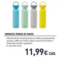 Unieuro Guzzini borraccia termica da viaggio offerta