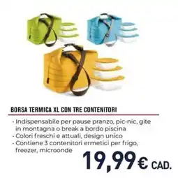 Unieuro Guzzini borsa termica xl con tre contenitori offerta