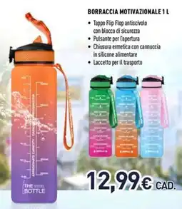 Unieuro The steel bottle borraccia motivazionale offerta