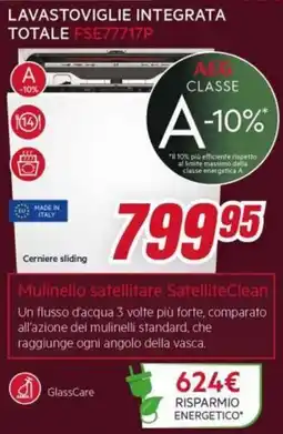 Trony AEG LAVASTOVIGLIE INTEGRATA TOTALE FSE77717P offerta