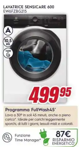 Trony Electrolux LAVATRICE SENSICARE 600 EW6FZBG215 offerta