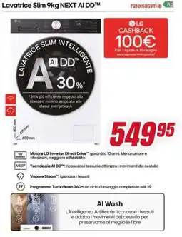 Trony Electrolux lavatrice slim next ai dd F2NX50S9THB offerta